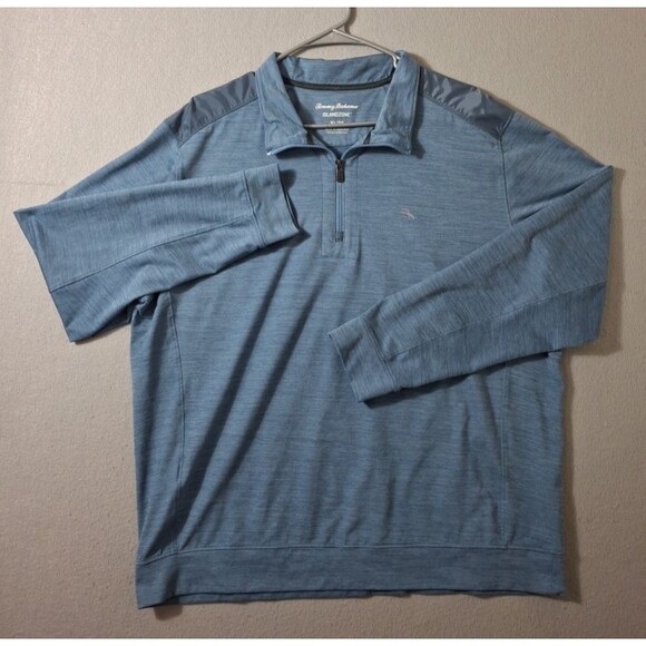 Tommy Bahama Island Zone 1/4 Zip Pullover Men’s XL Blue Polyester EUC - Picture 1 of 7
